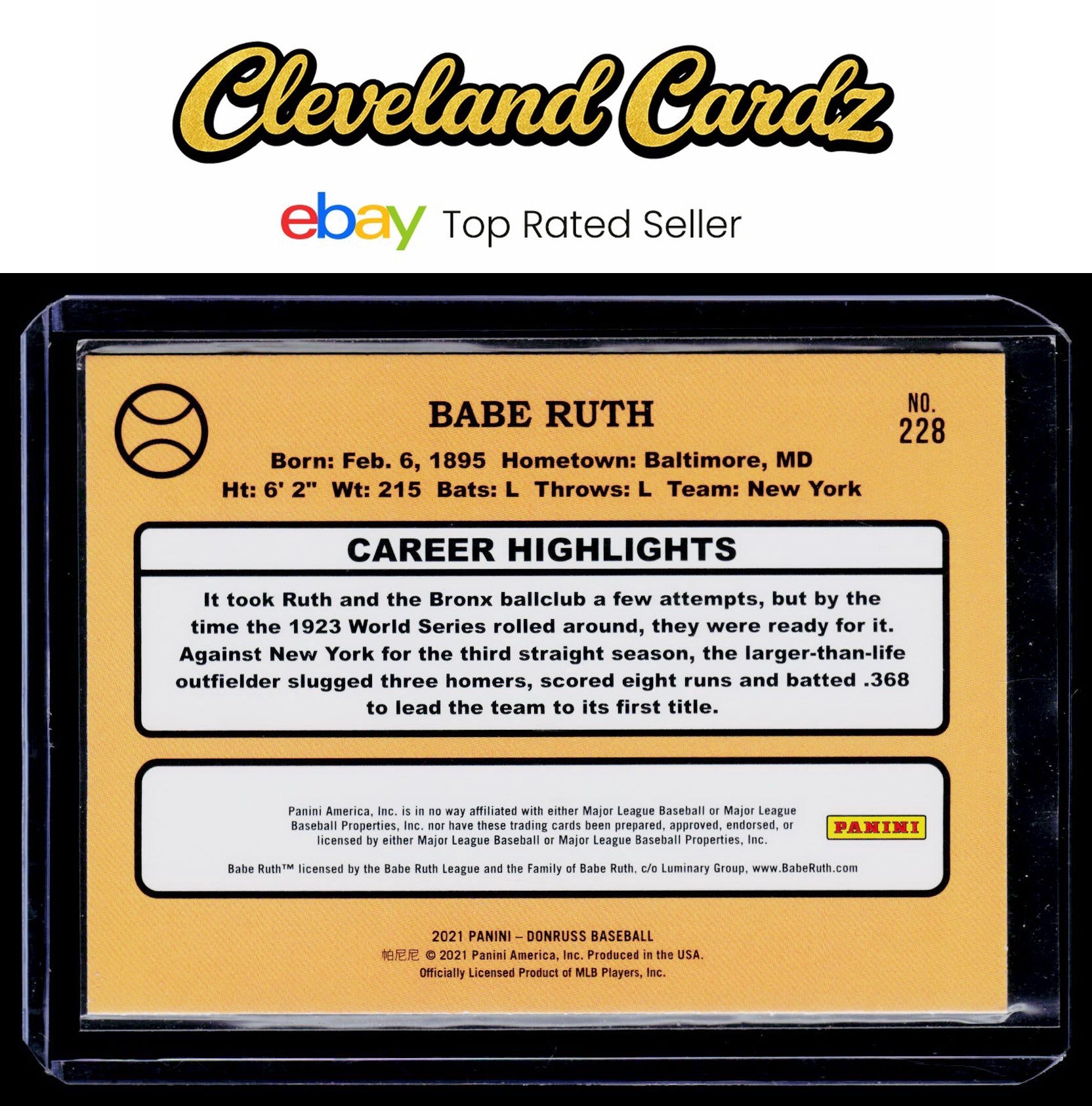 2021 Donruss #228 Babe Ruth Holo Pink