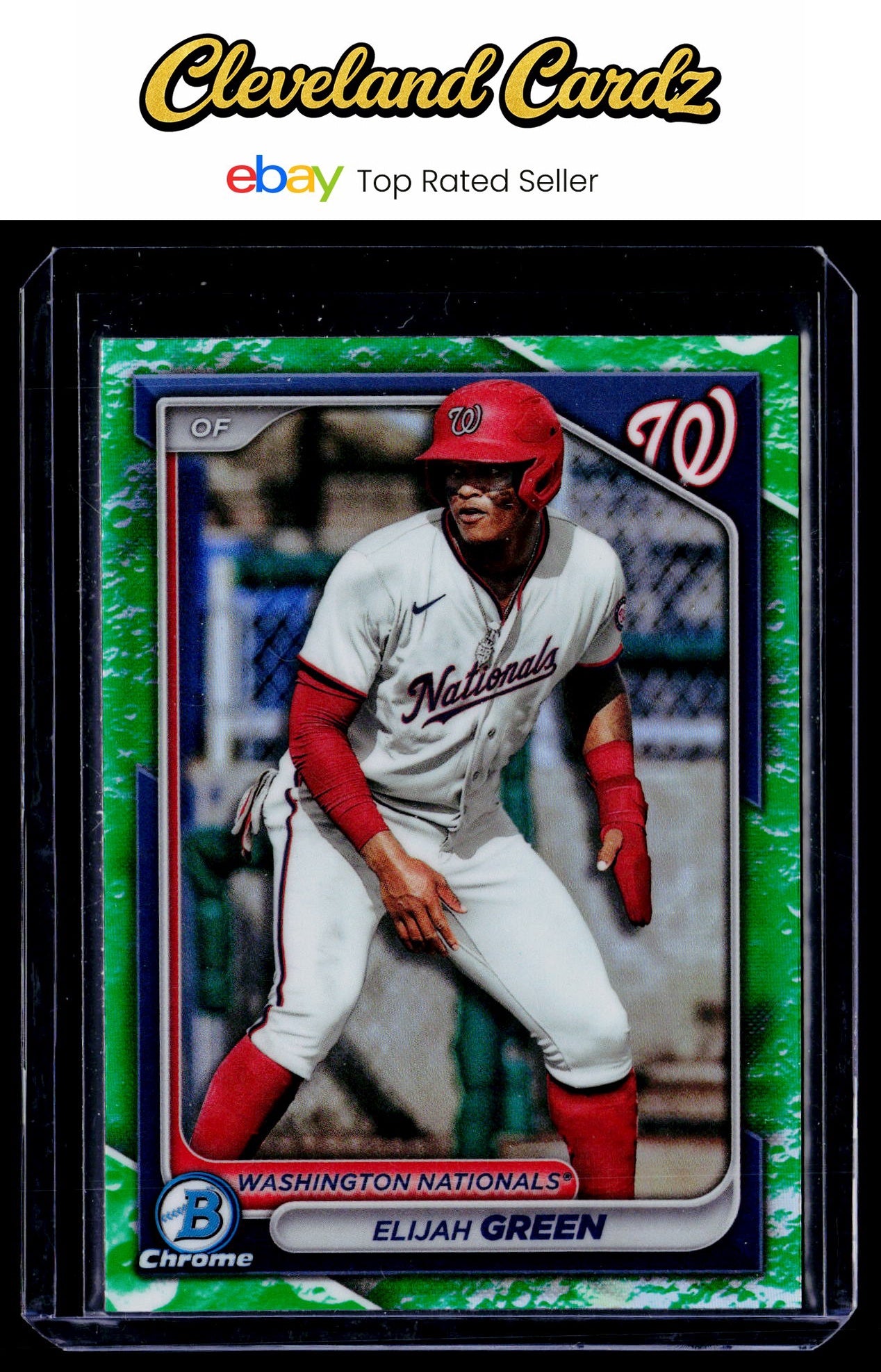 2024 Bowman #BCP-72 Elijah Green Chrome Prospects Lunar Glow Refractors