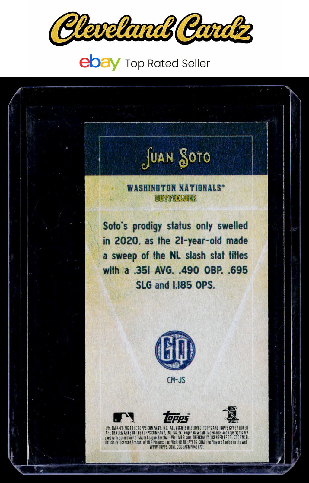 2021 Topps Gypsy Queen #CM-JS Juan Soto Captains Minis