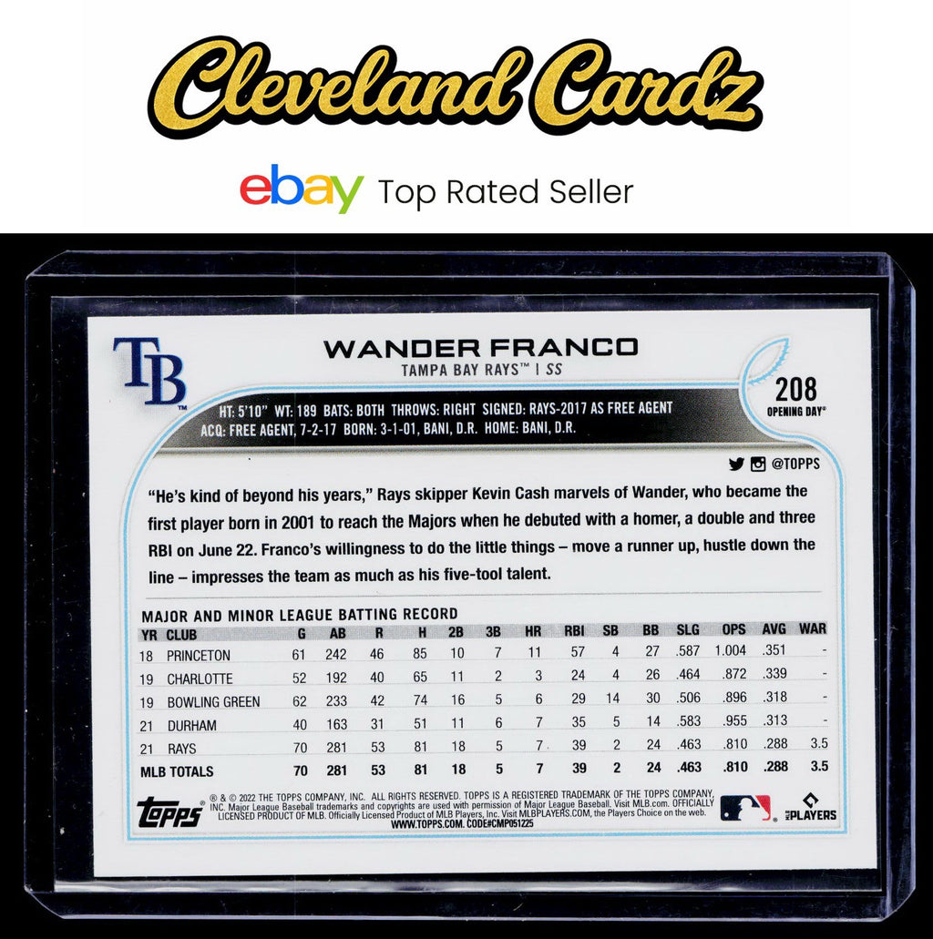 2022 Topps Opening Day #208 Wander Franco RC