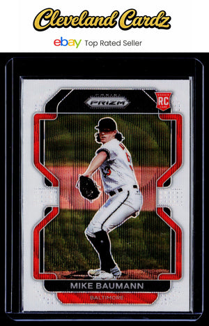 2022 Panini Prizm #71 Mike Baumann White Wave Prizm RC