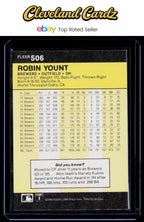1986 Fleer #506 Robin Yount