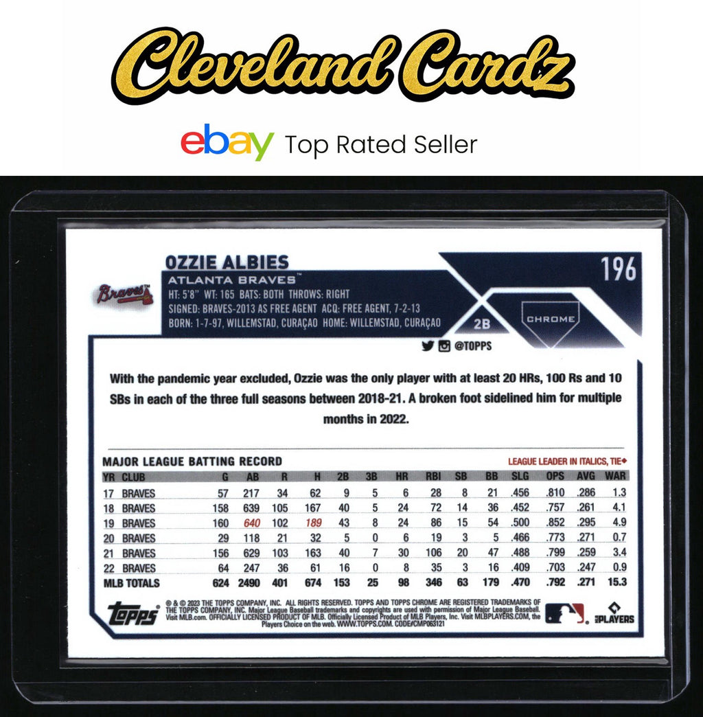 2023 Topps Chrome #196 Ozzie Albies