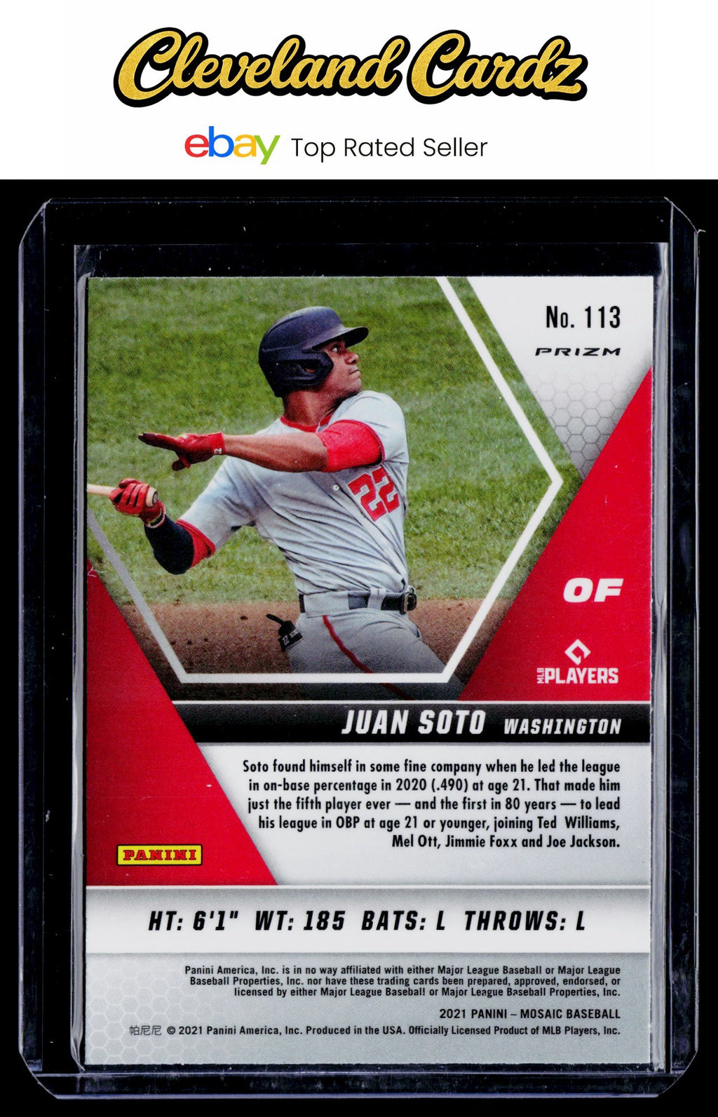 2021 Panini Mosaic #113 Juan Soto Quick Pitch Silver