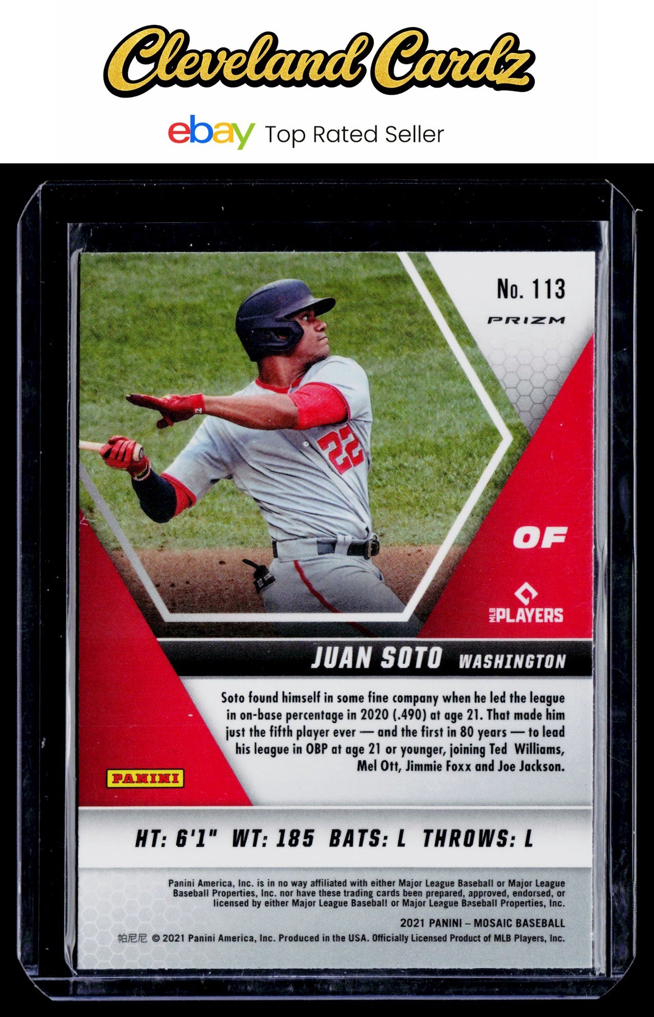 2021 Panini Mosaic #113 Juan Soto Quick Pitch Silver