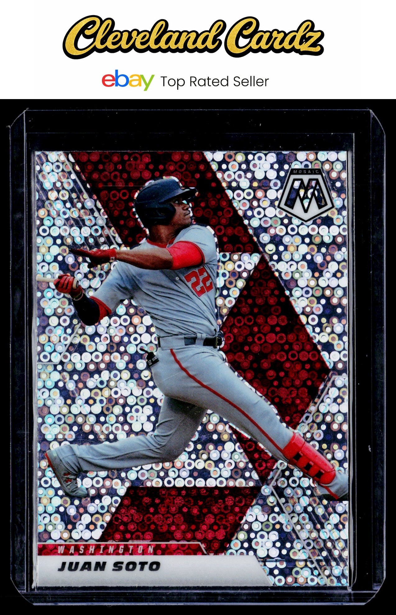 2021 Panini Mosaic #113 Juan Soto Quick Pitch Silver
