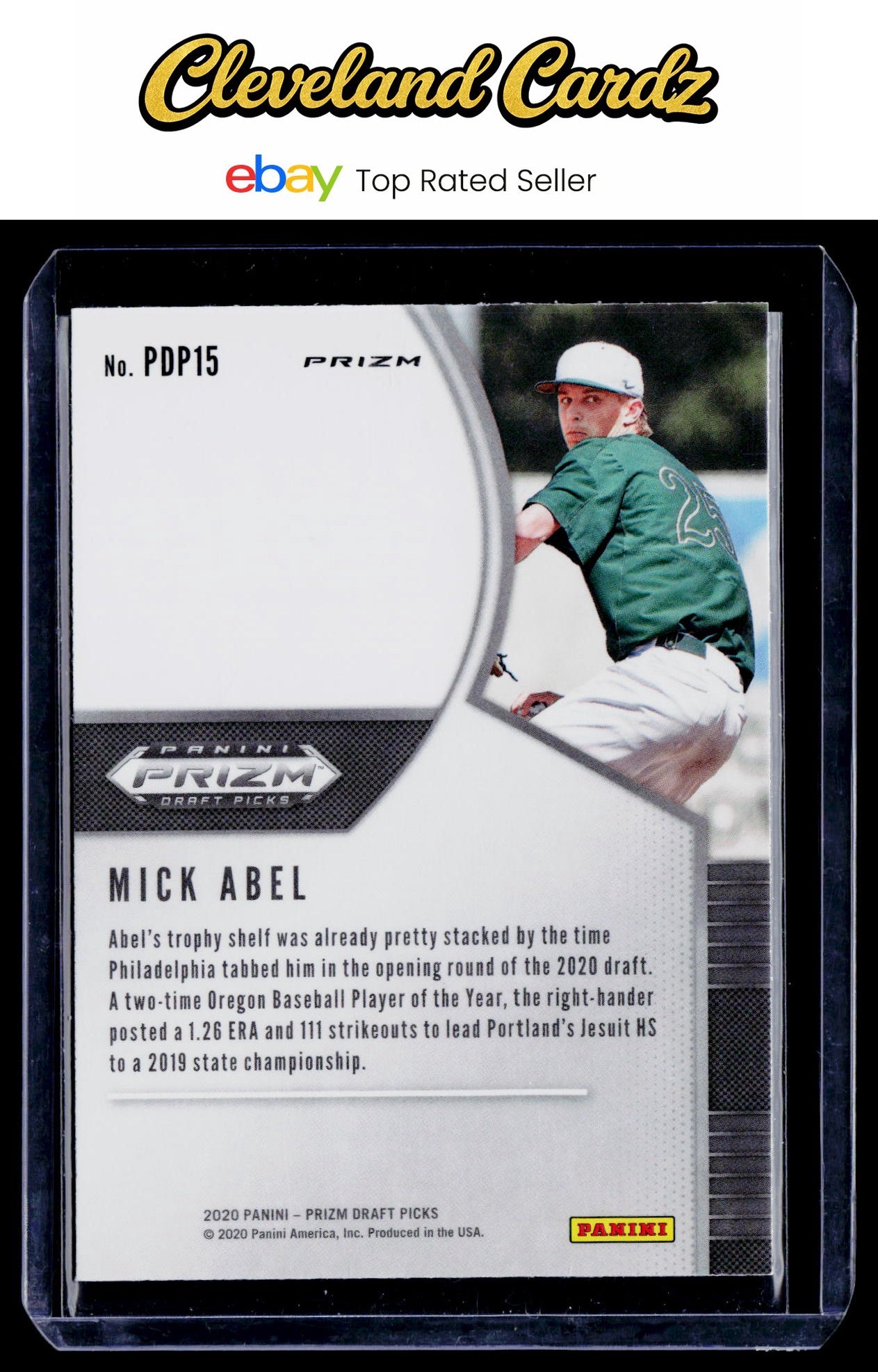 2020 Panini Prizm Draft Picks #PDP15 Mick Abel Hyper Green and Yellow