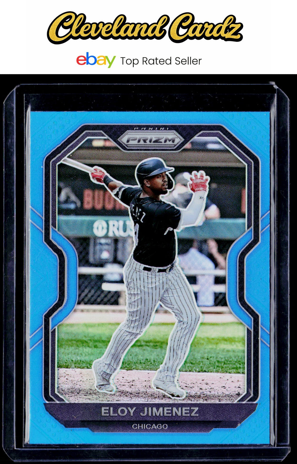 2021 Panini Prizm #63 Eloy Jimenez Carolina Blue Prizm