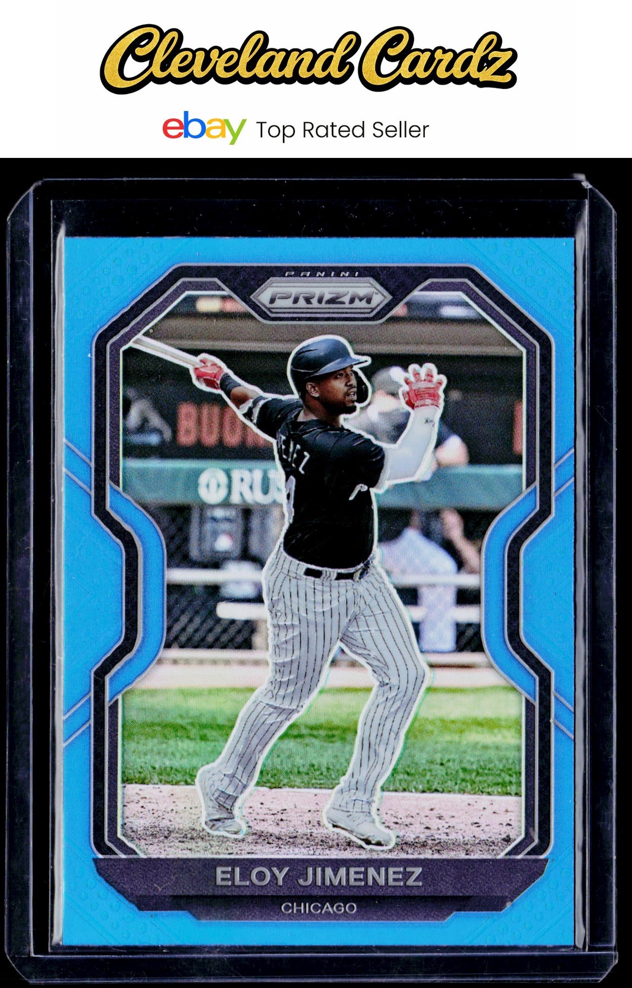 2021 Panini Prizm #63 Eloy Jimenez Carolina Blue Prizm