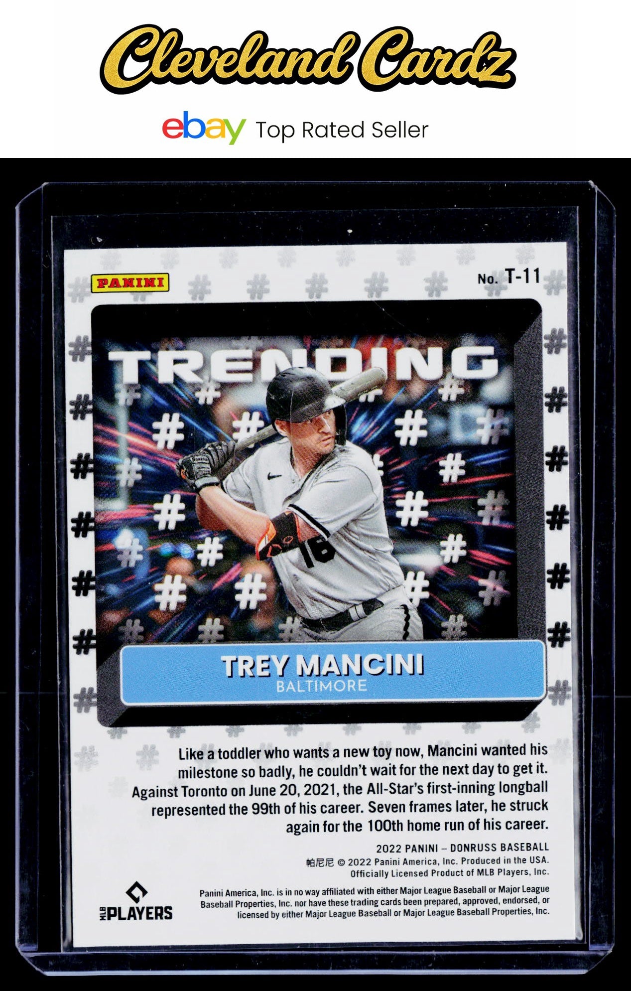 2022 Donruss #T-11 Trey Mancini Trending Rapture