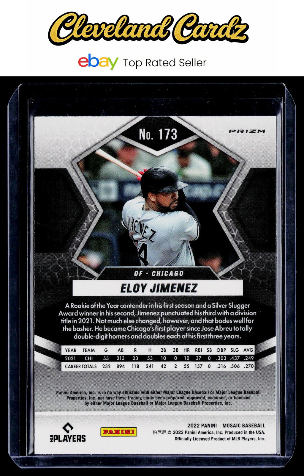 2022 Panini Mosaic #173 Eloy Jimenez Silver Prizm