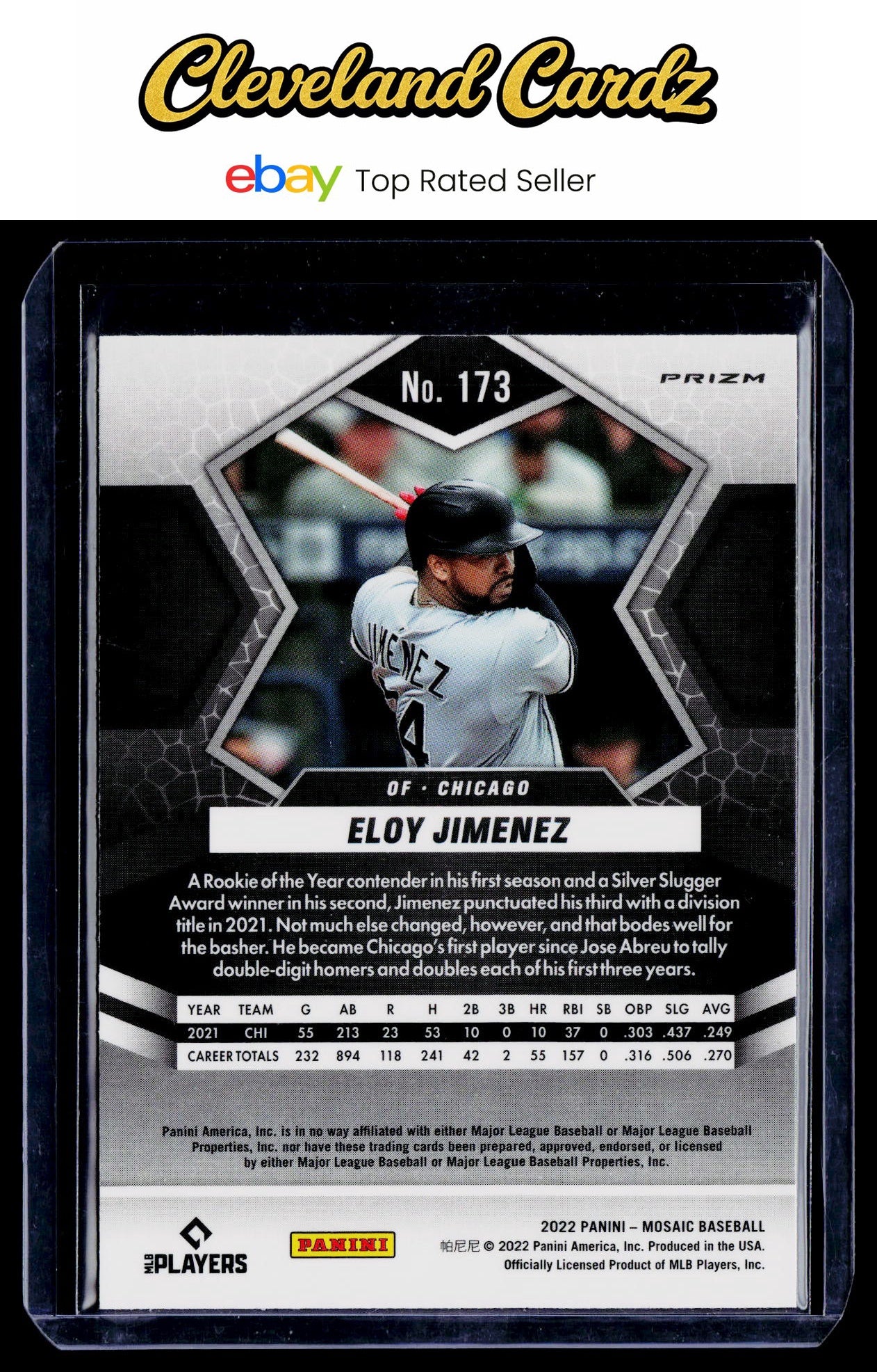 2022 Panini Mosaic #173 Eloy Jimenez Silver Prizm