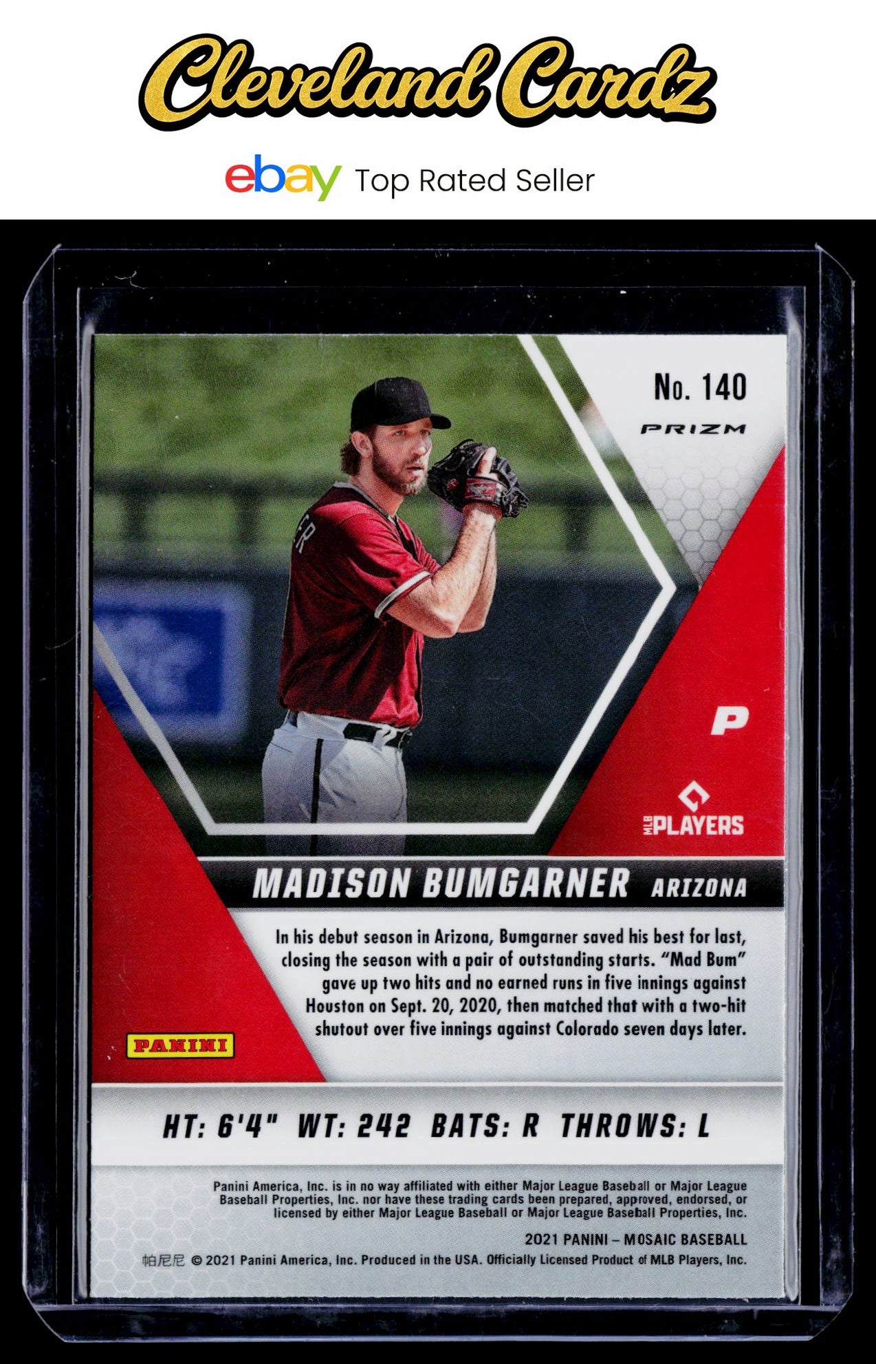 2021 Panini Mosaic #140 Madison Bumgarner Pink Camo