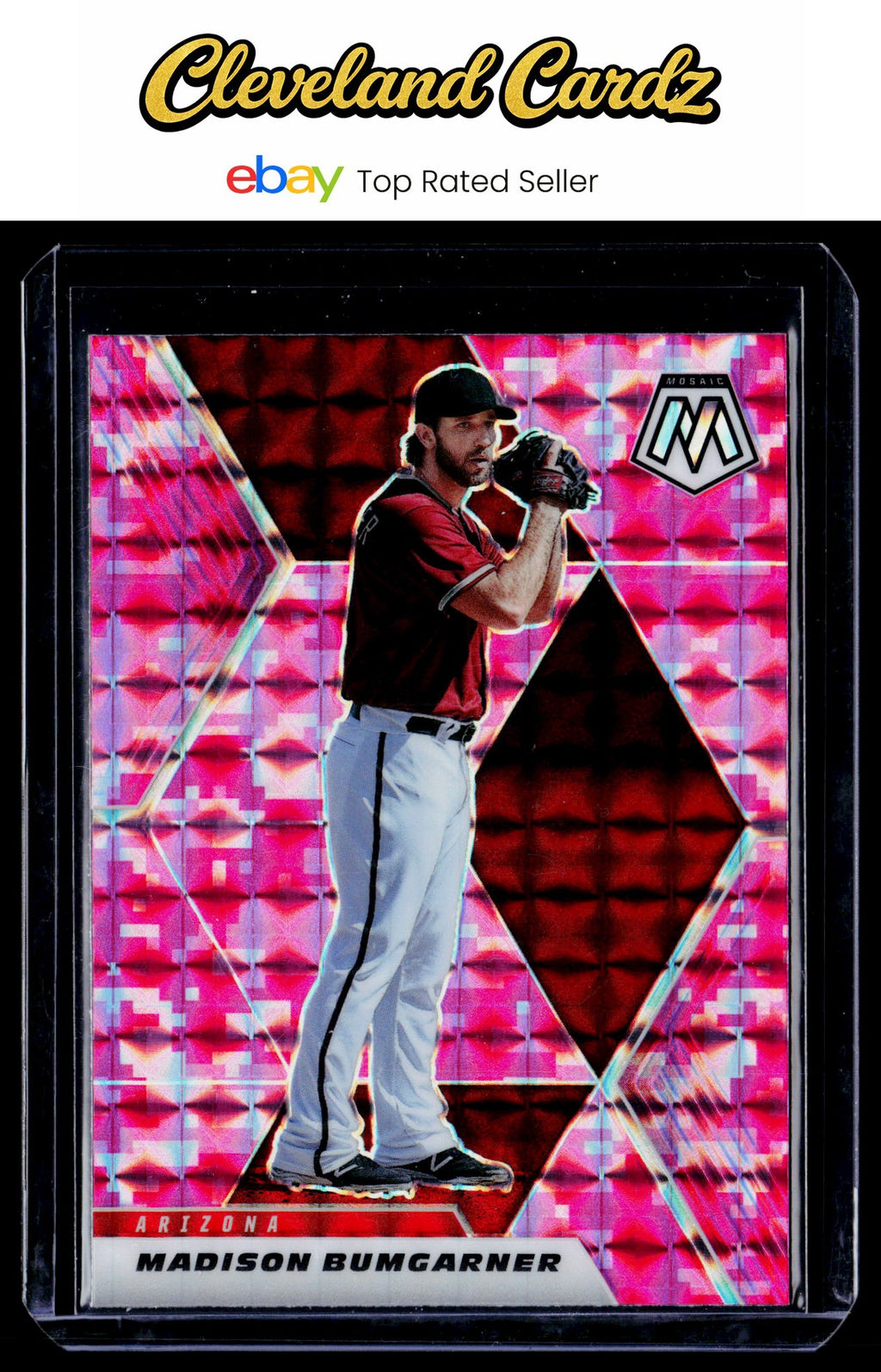 2021 Panini Mosaic #140 Madison Bumgarner Pink Camo