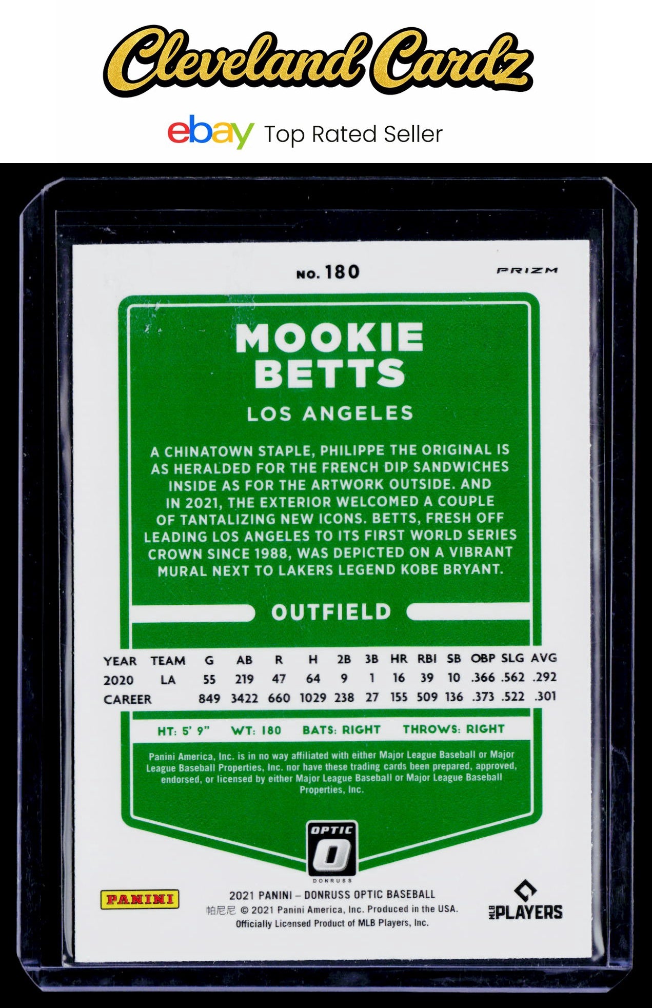 2021 Donruss Optic #180 Mookie Betts Holo