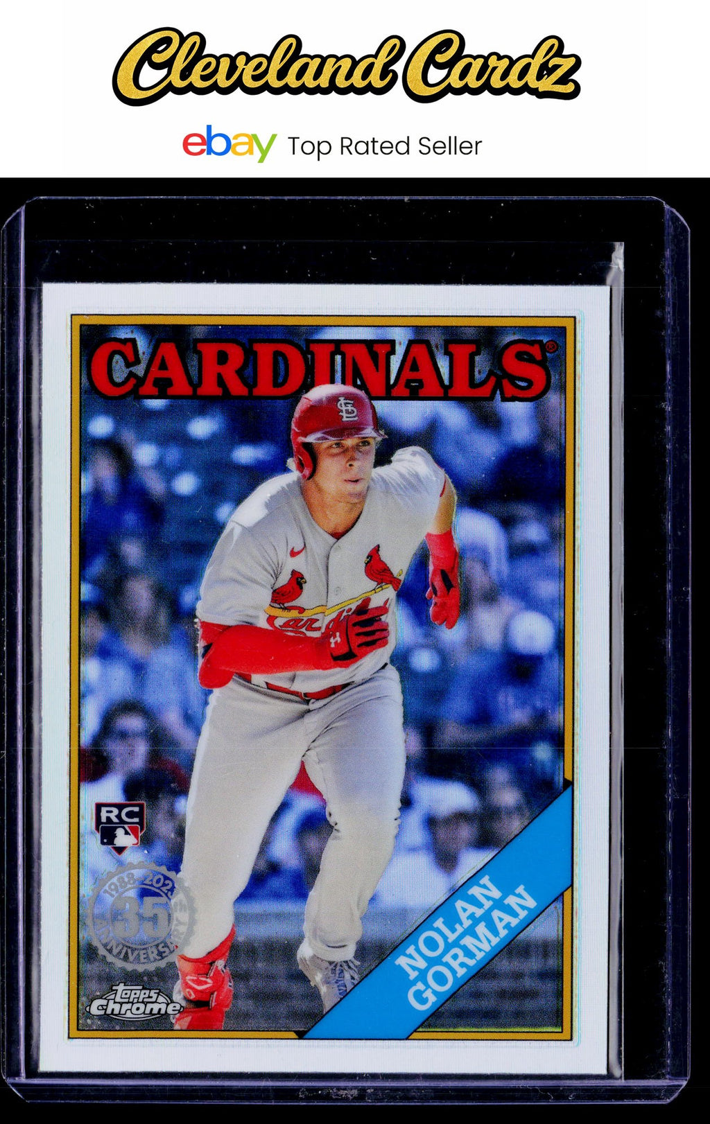 2023 Topps Chrome #88BC-18 Nolan Gorman 1988 Topps Baseball 35th Anniversary