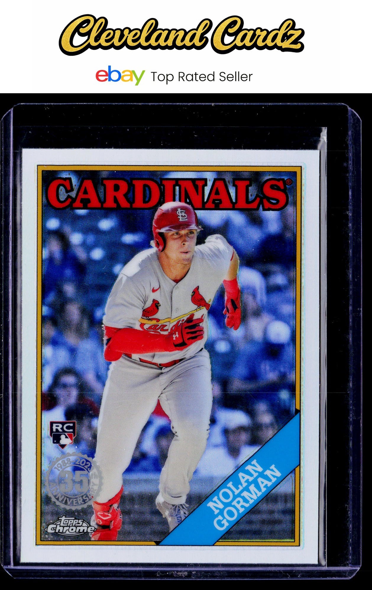 2023 Topps Chrome #88BC-18 Nolan Gorman 1988 Topps Baseball 35th Anniversary