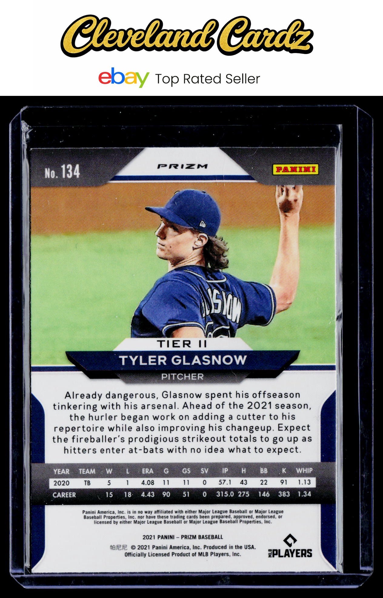 2021 Panini Prizm #134 Tyler Glasnow Silver Prizm