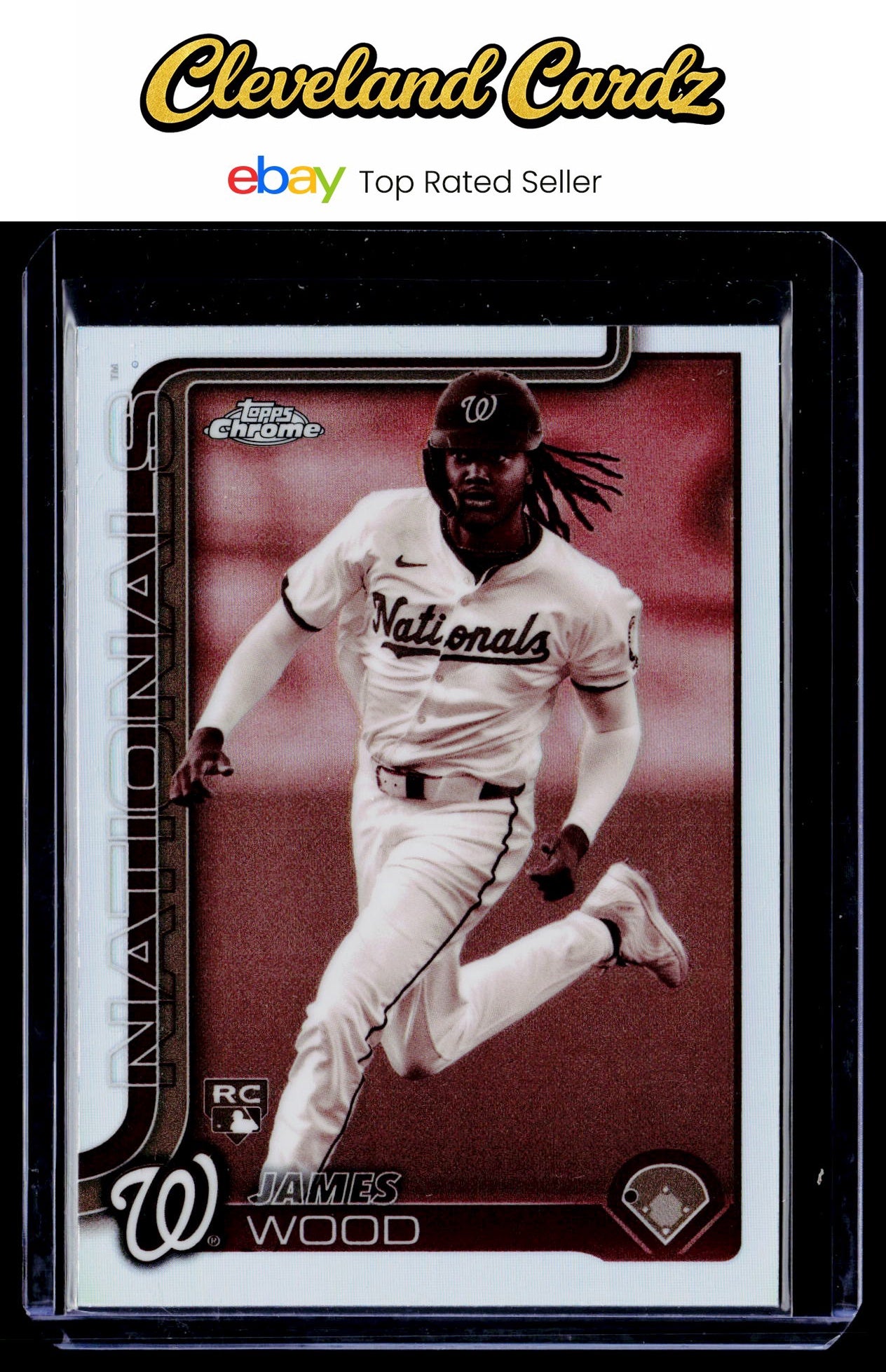2025 Topps Chrome #132 James Wood Sepia Refractors
