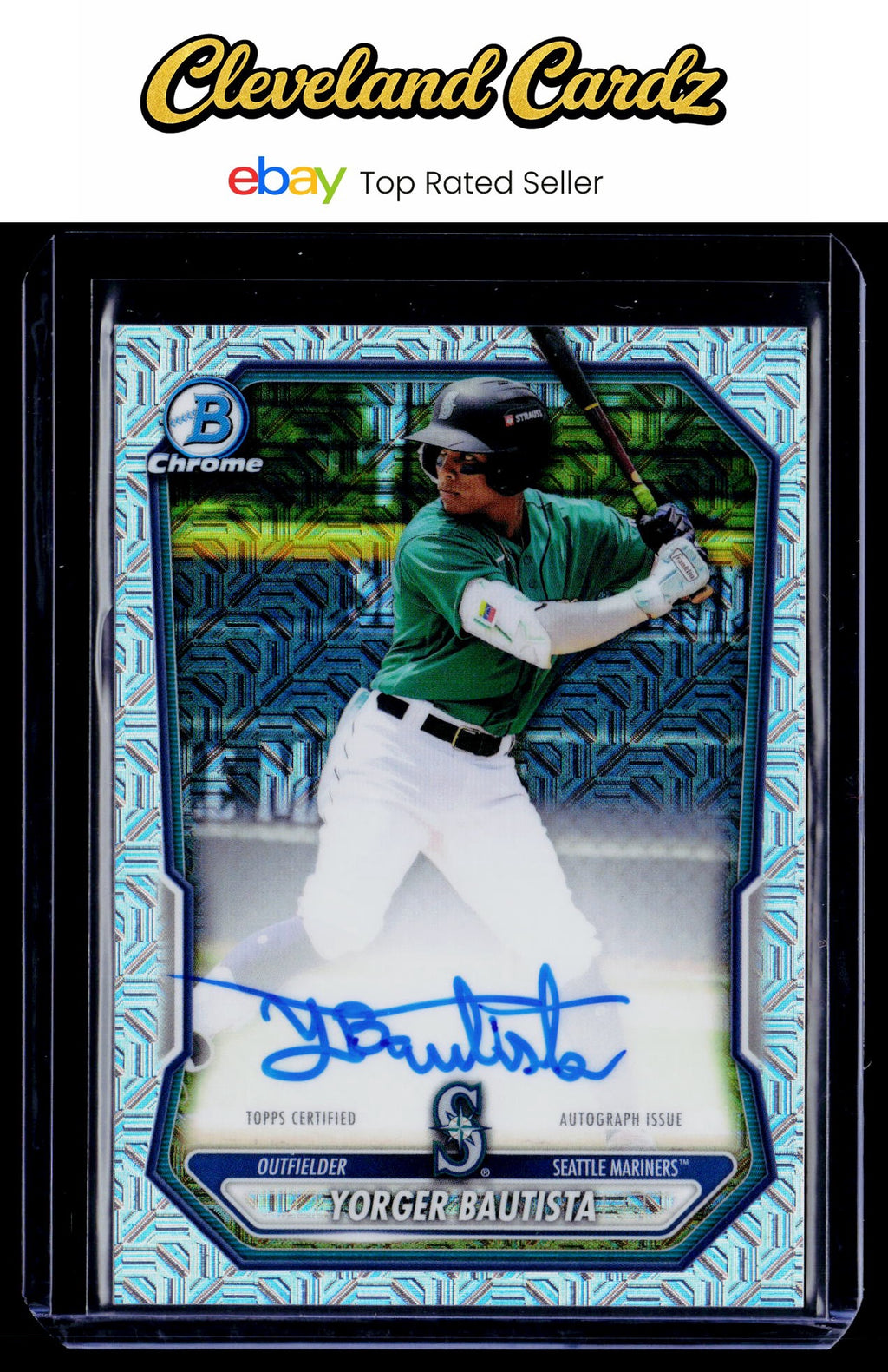 2025 Bowman Chrome #BMA-YB Yorger Bautista Prospect Autographs Mega Mojo