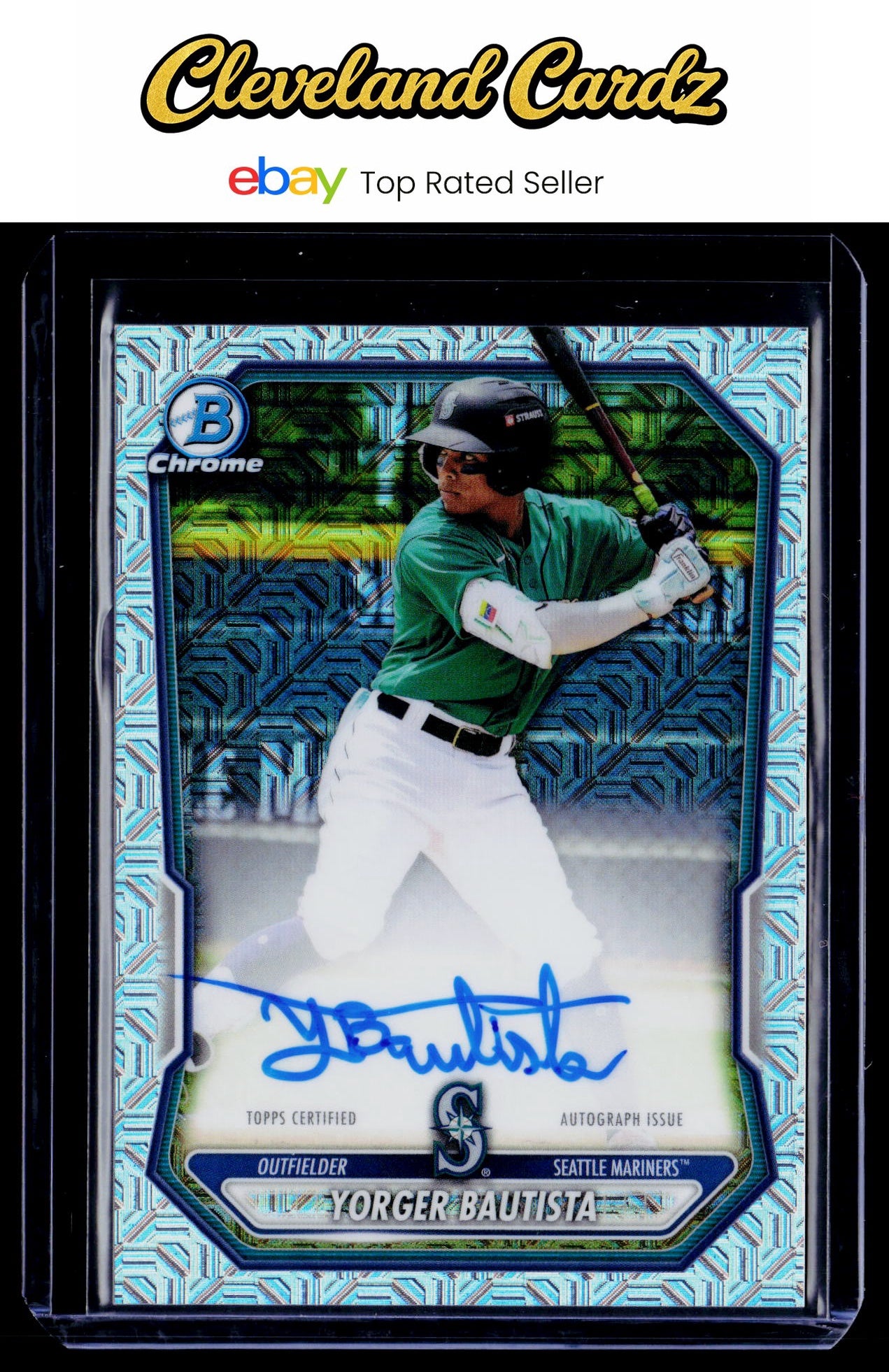 2025 Bowman Chrome #BMA-YB Yorger Bautista Prospect Autographs Mega Mojo