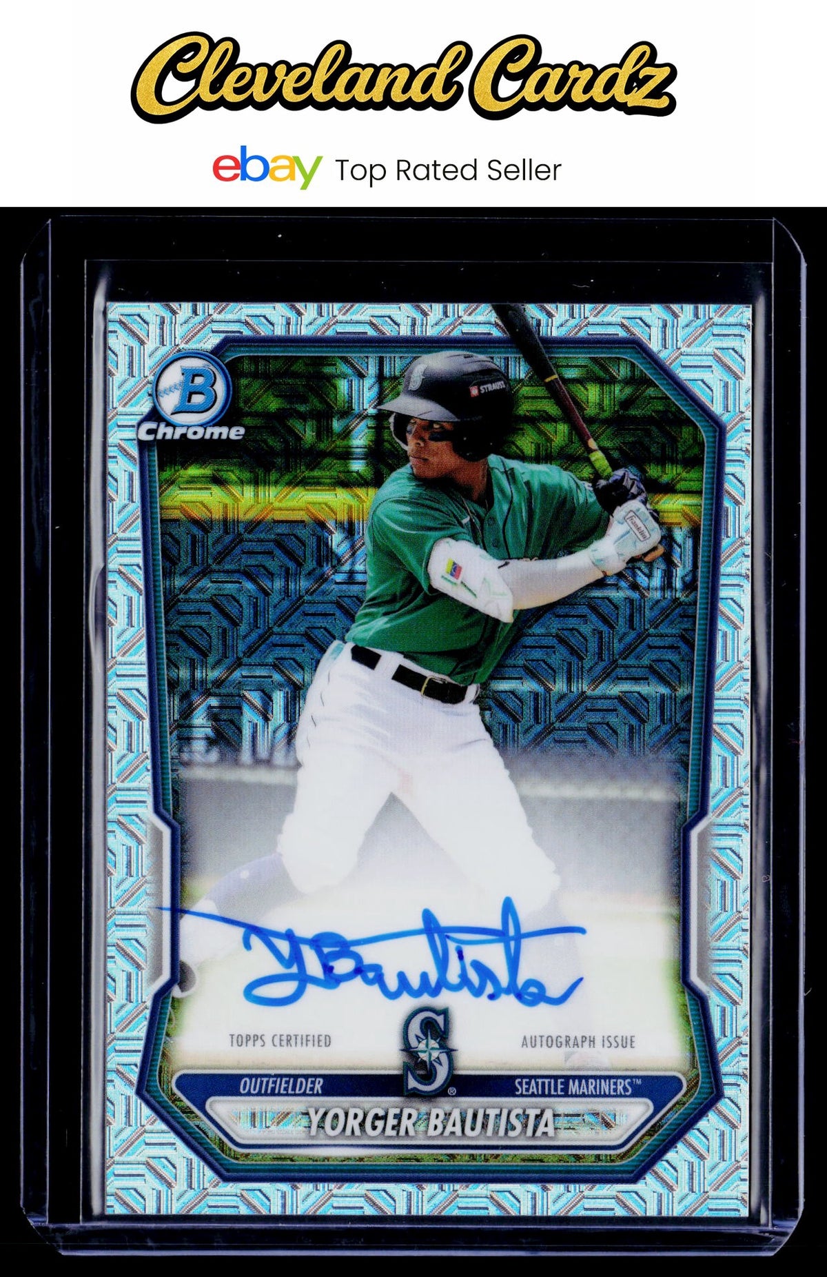 2025 Bowman Chrome #BMA-YB Yorger Bautista Prospect Autographs Mega Mojo