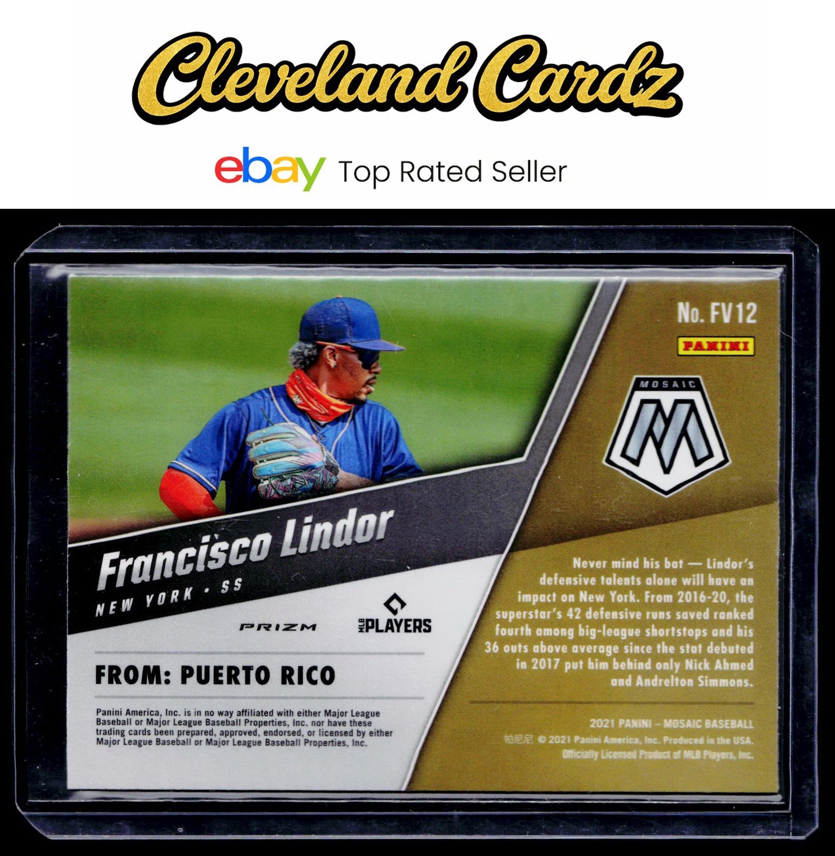 2021 Panini Mosaic #FV12 Francisco Lindor Field Vision Quick Pitch