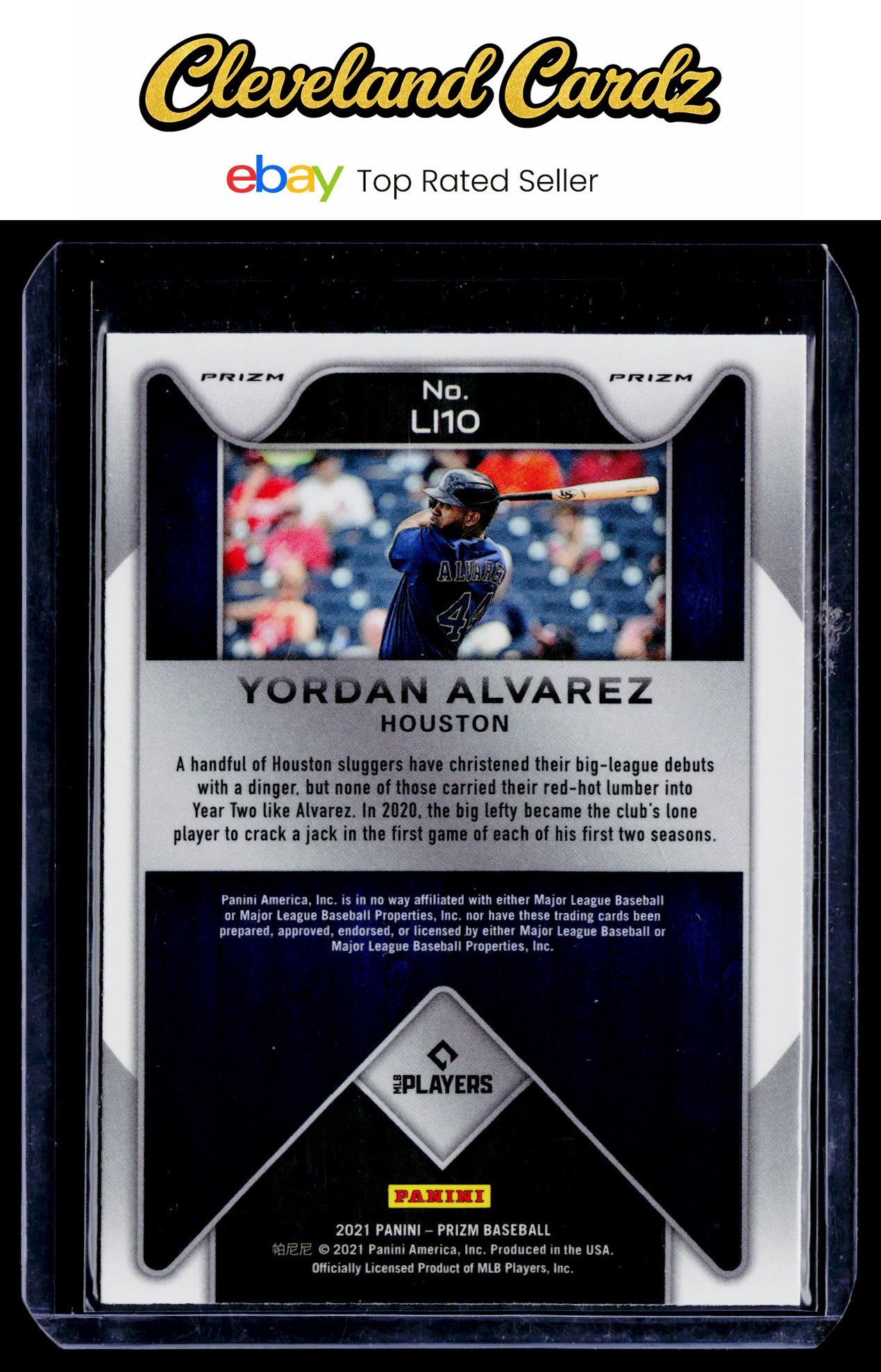 2021 Panini Prizm #LI10 Yordan Alvarez Lumber Inc. Silver Prizm