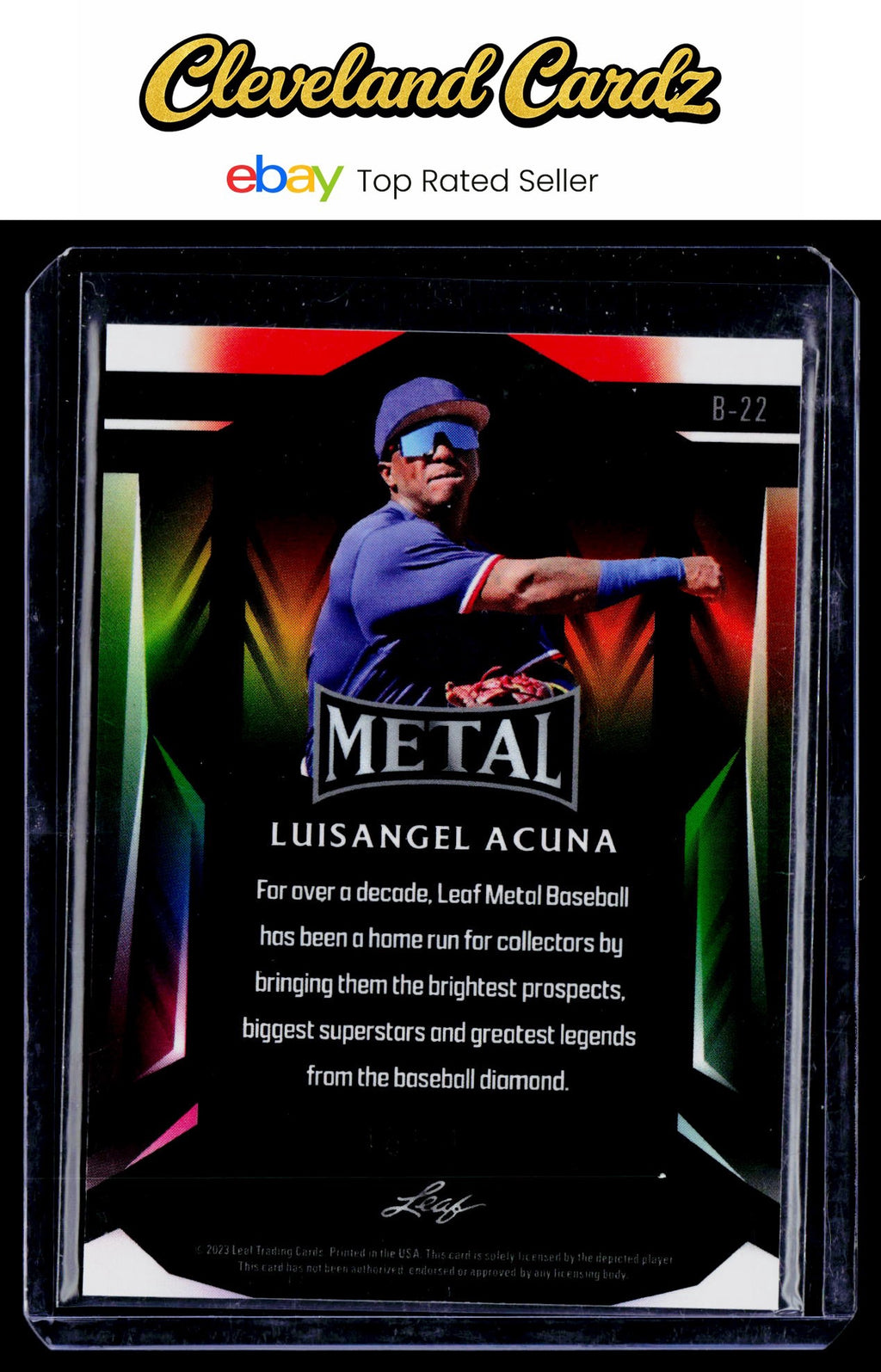 2023 Leaf Metal #B-22 Luisangel Acuna #/189