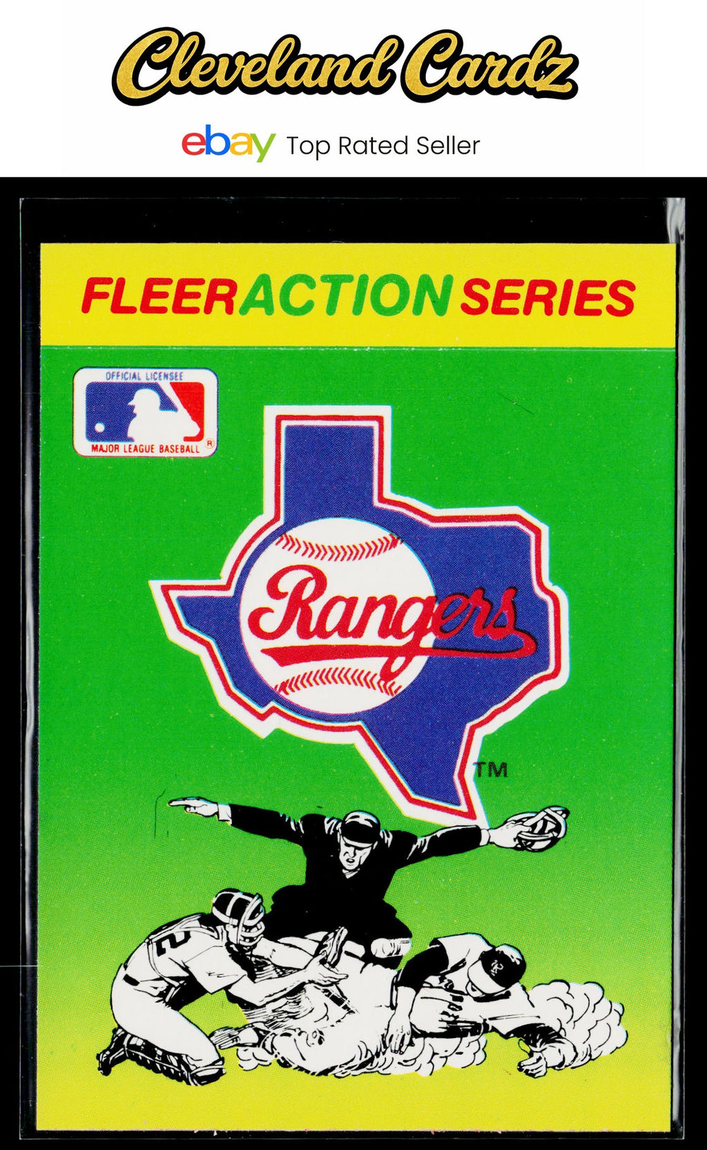 1990 Fleer #NNO Texas Rangers Action Series Team Stickers