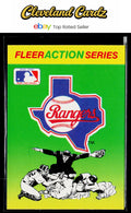 1990 Fleer #NNO Texas Rangers Action Series Team Stickers