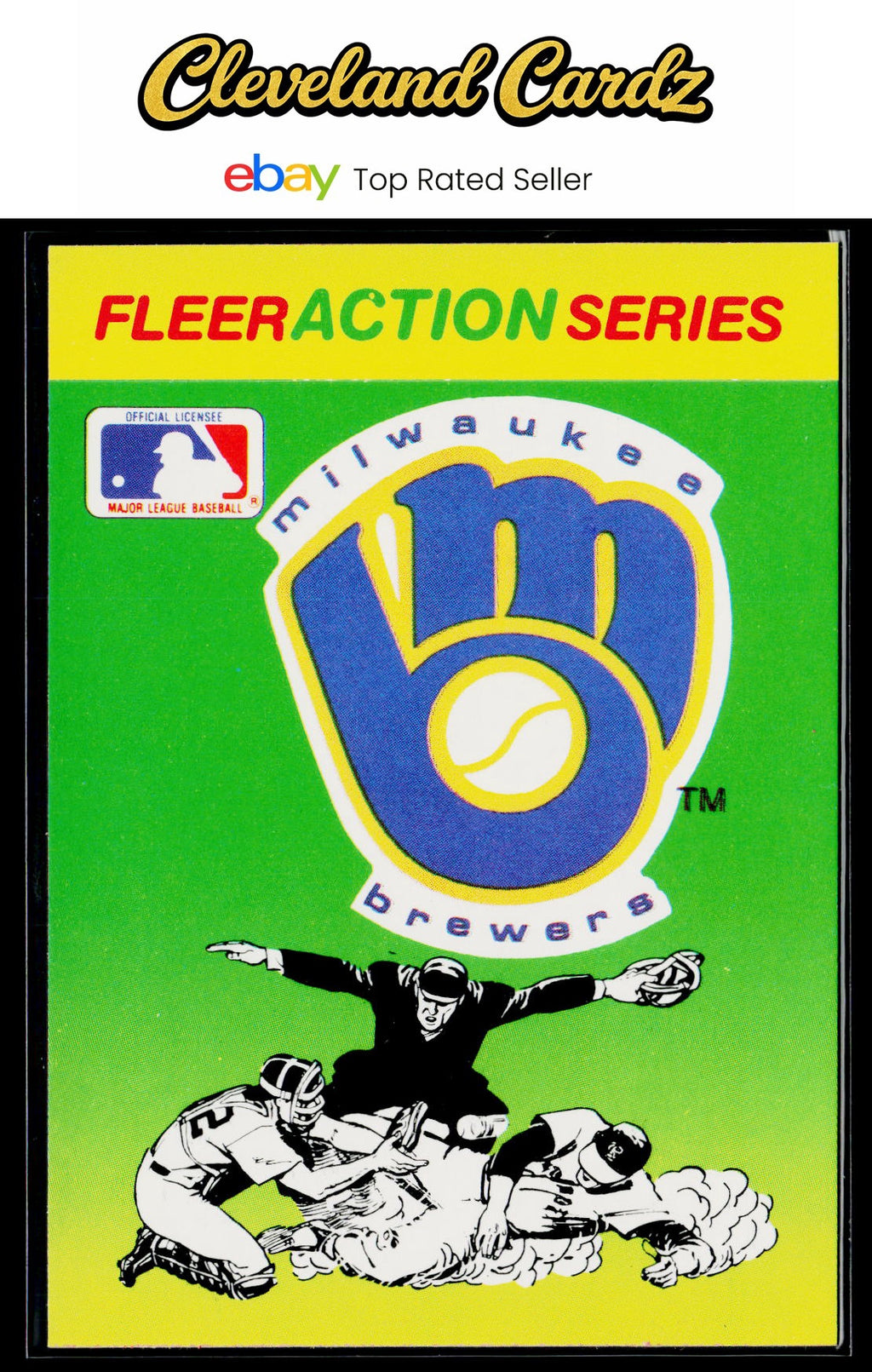 1990 Fleer #NNO Milwaukee Brewers Action Series Team Stickers