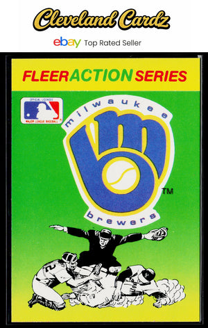 1990 Fleer #NNO Milwaukee Brewers Action Series Team Stickers