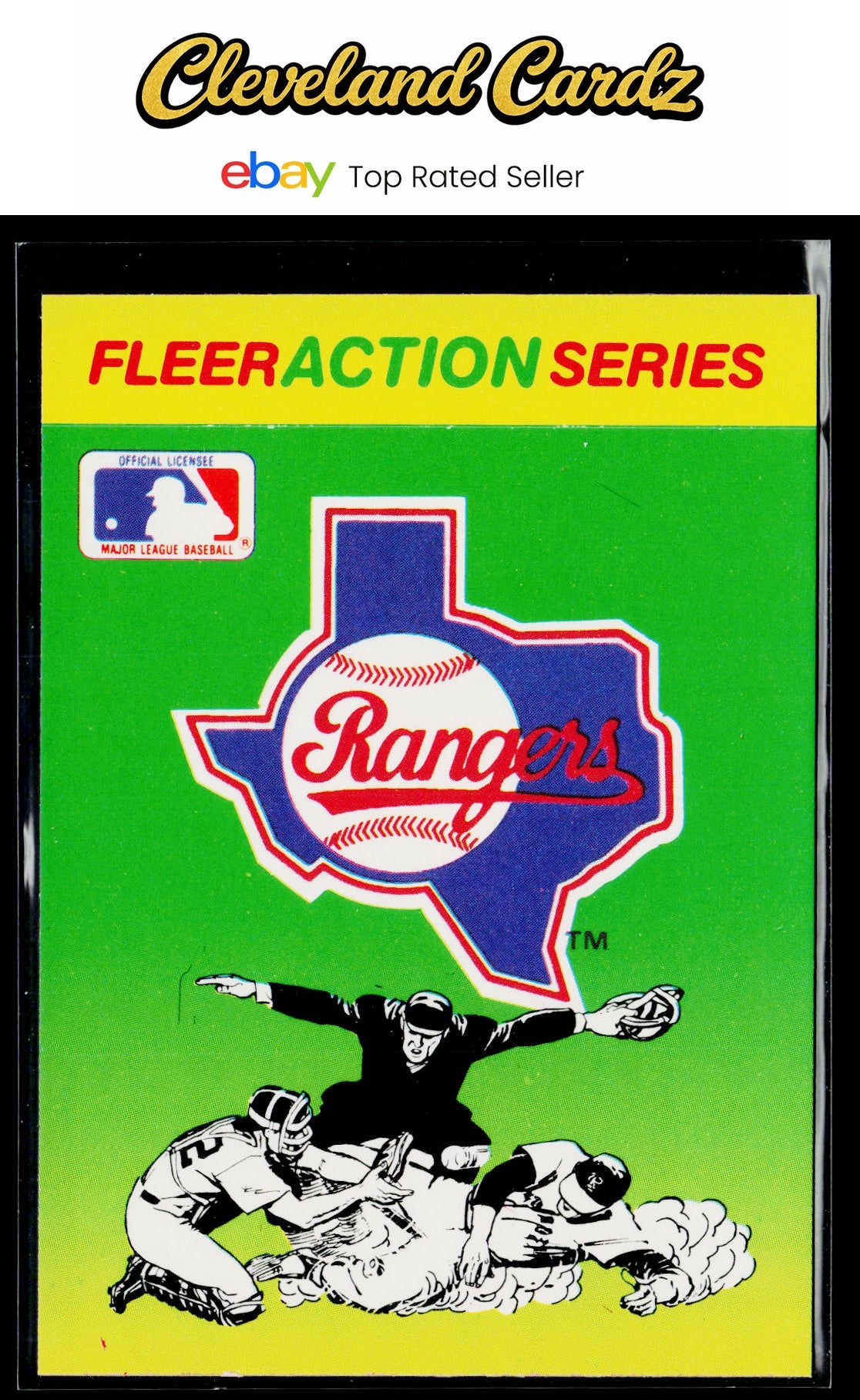 1990 Fleer #NNO Texas Rangers Action Series Team Stickers