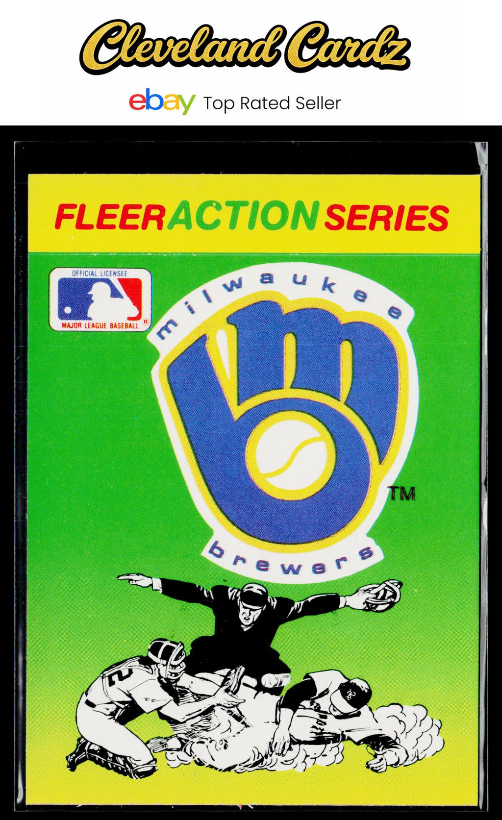 1990 Fleer #NNO Milwaukee Brewers Action Series Team Stickers