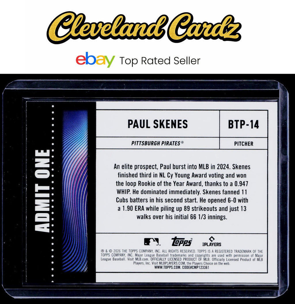 2026 Topps #BTP-14 Paul Skenes Big Ticket Players