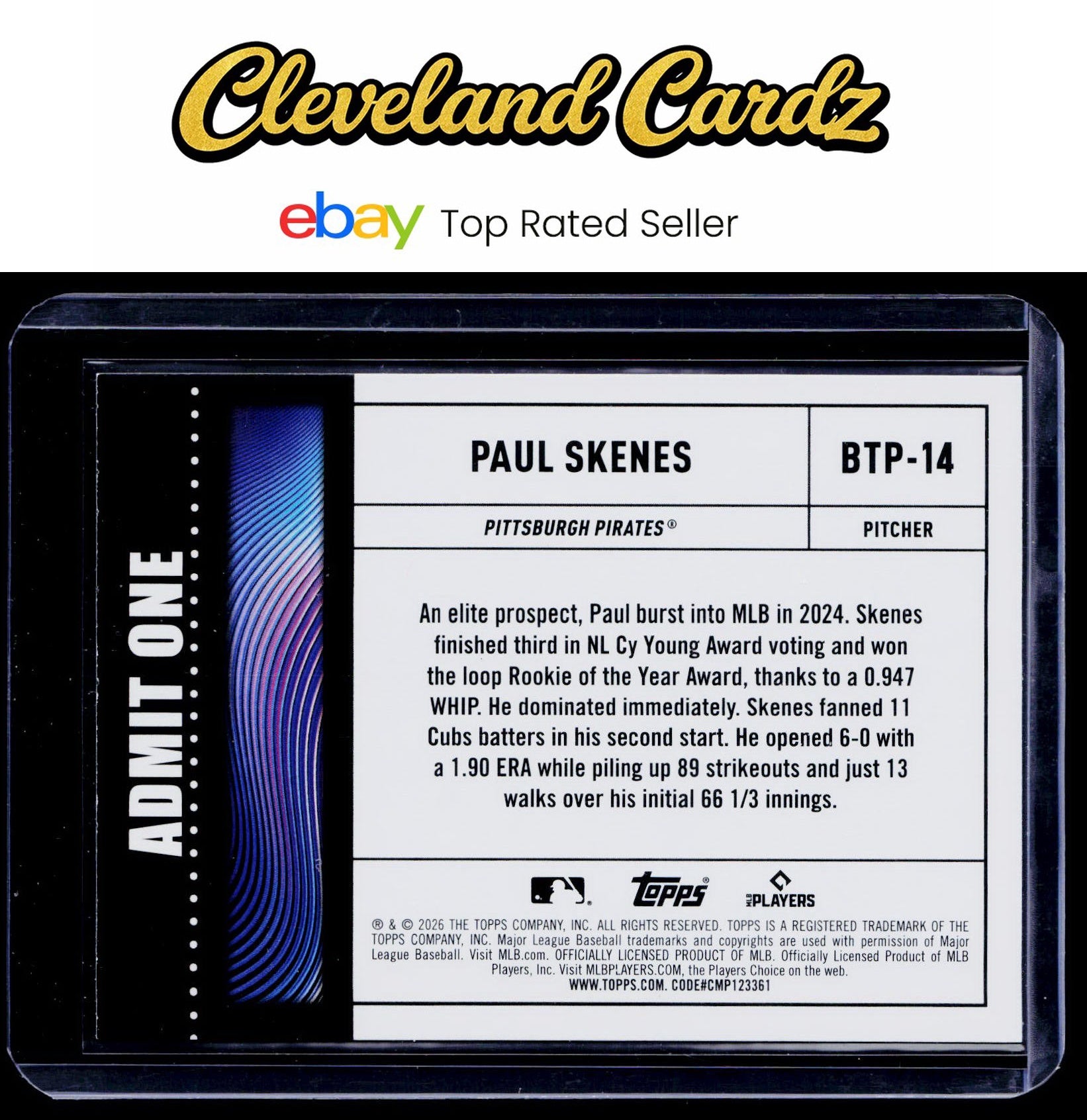 2026 Topps #BTP-14 Paul Skenes Big Ticket Players