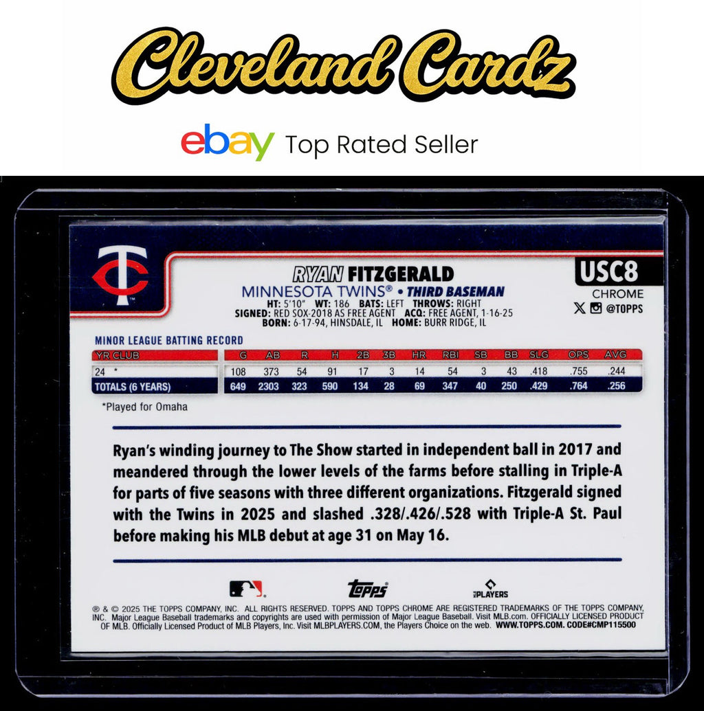 2025 Topps Chrome Update #USC8 Ryan Fitzgerald X-Fractors
