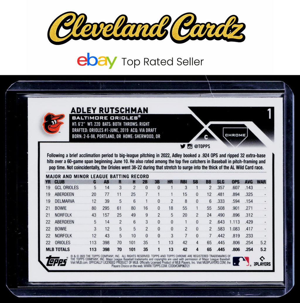 2023 Topps Chrome #1 Adley Rutschman Pink Refractors