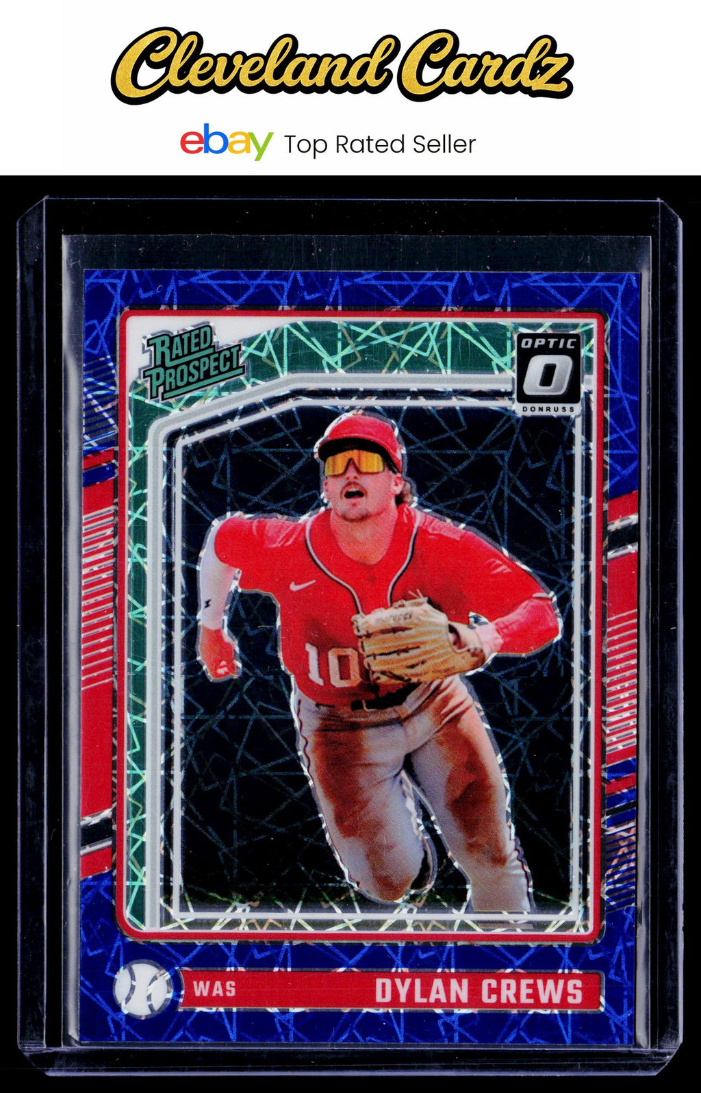 2024 Donruss #136 Dylan Crews Optic Blue Velocity Prizms