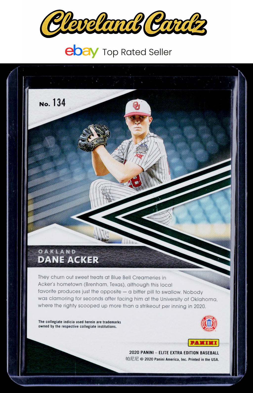 2020 Panini Elite Extra Edition #134 Dane Acker Turn of the Century #/120