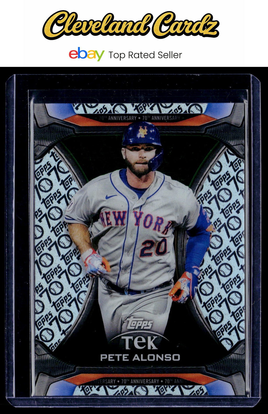 2021 Topps Update #TTA-15 Pete Alonso Topps Tek 70th Anniversary Box Topper