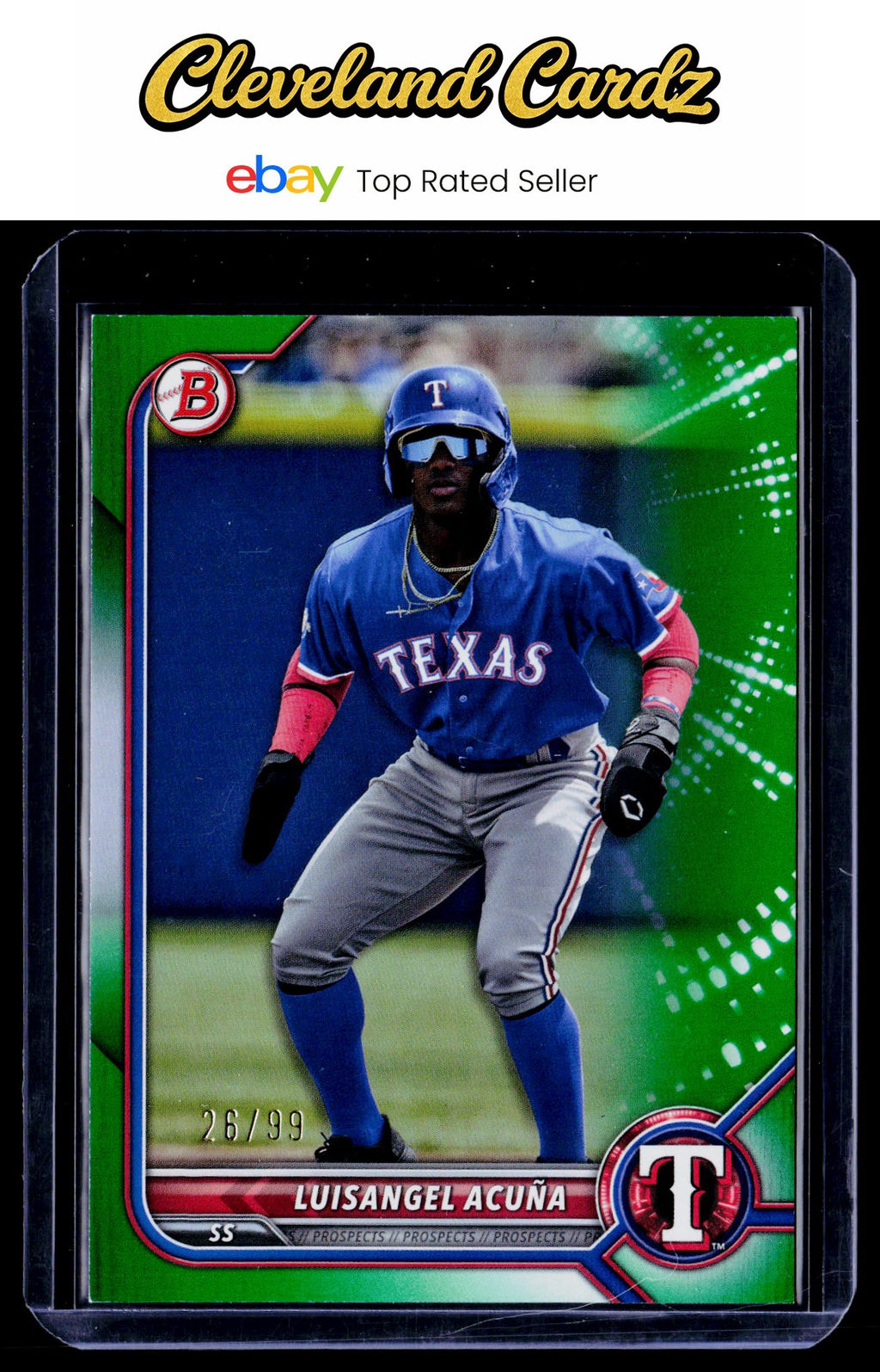 2022 Bowman #BP-72 Luisangel Acuña Prospects Green #/99