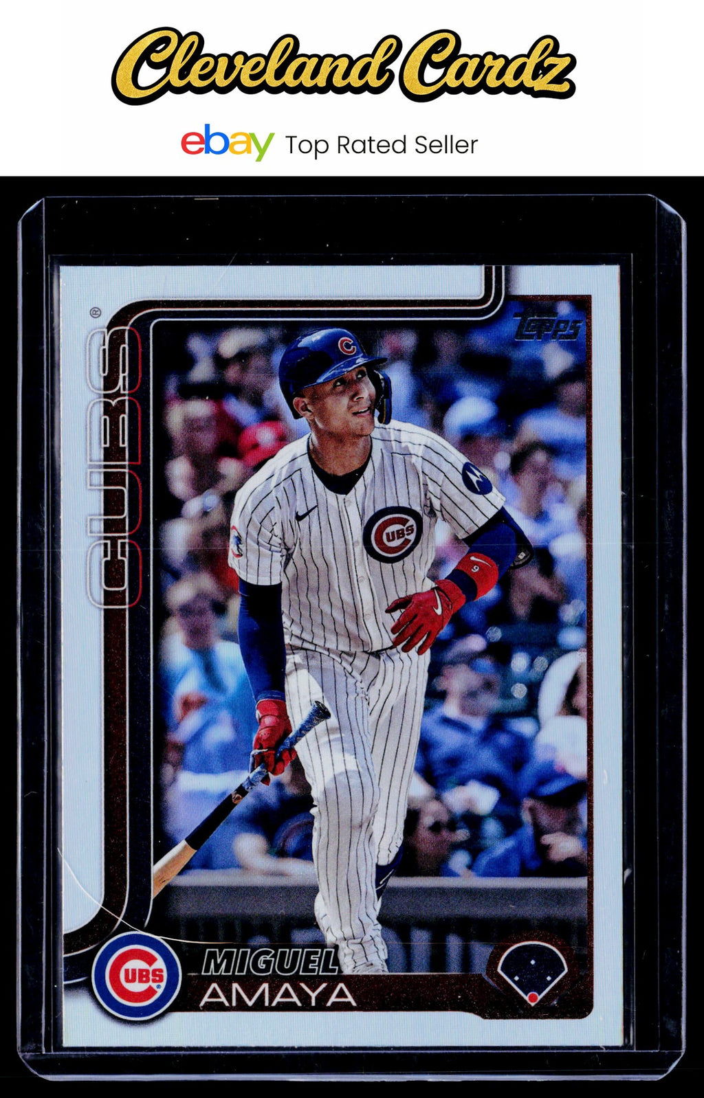 2025 Topps #406 Miguel Amaya Rainbow Foil
