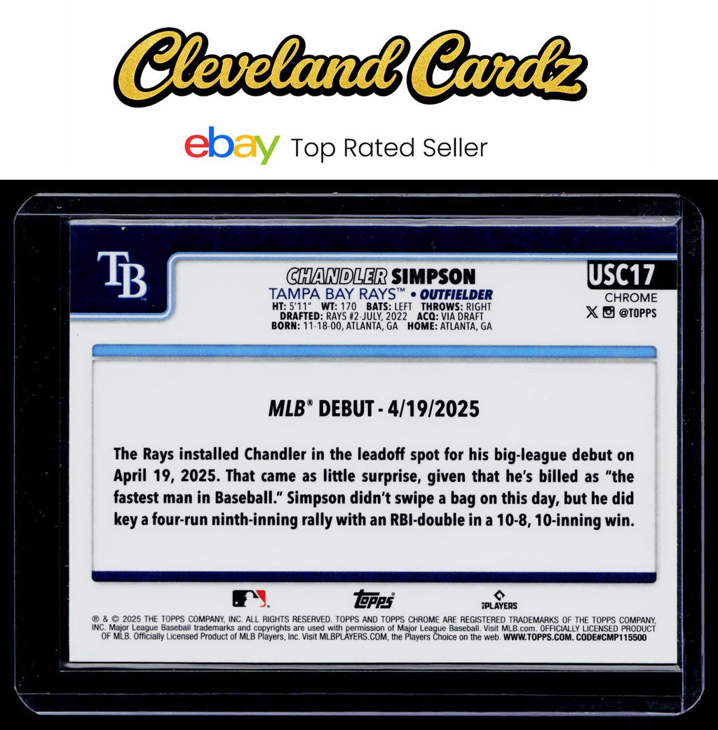 2025 Topps Chrome Update #USC17 Chandler Simpson X-Fractors