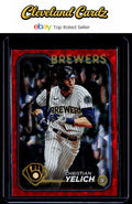 2024 Topps #145 Christian Yelich Red Crackle Foil #/199