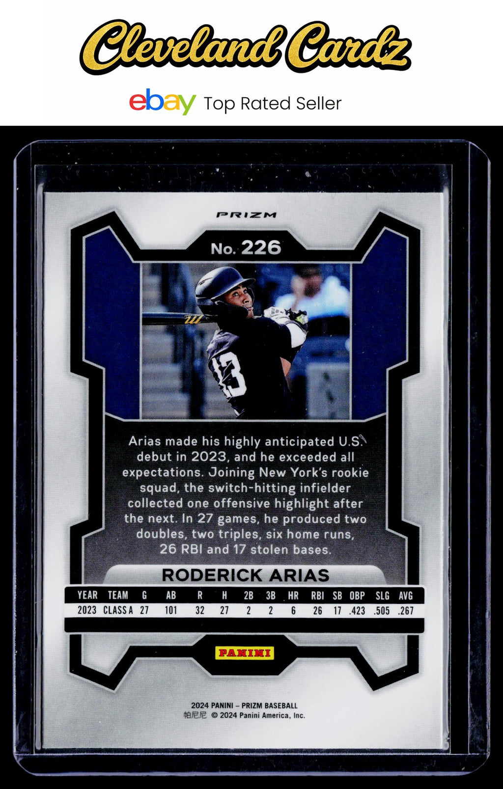 2024 Panini Prizm #226 Roderick Arias Green Prizms