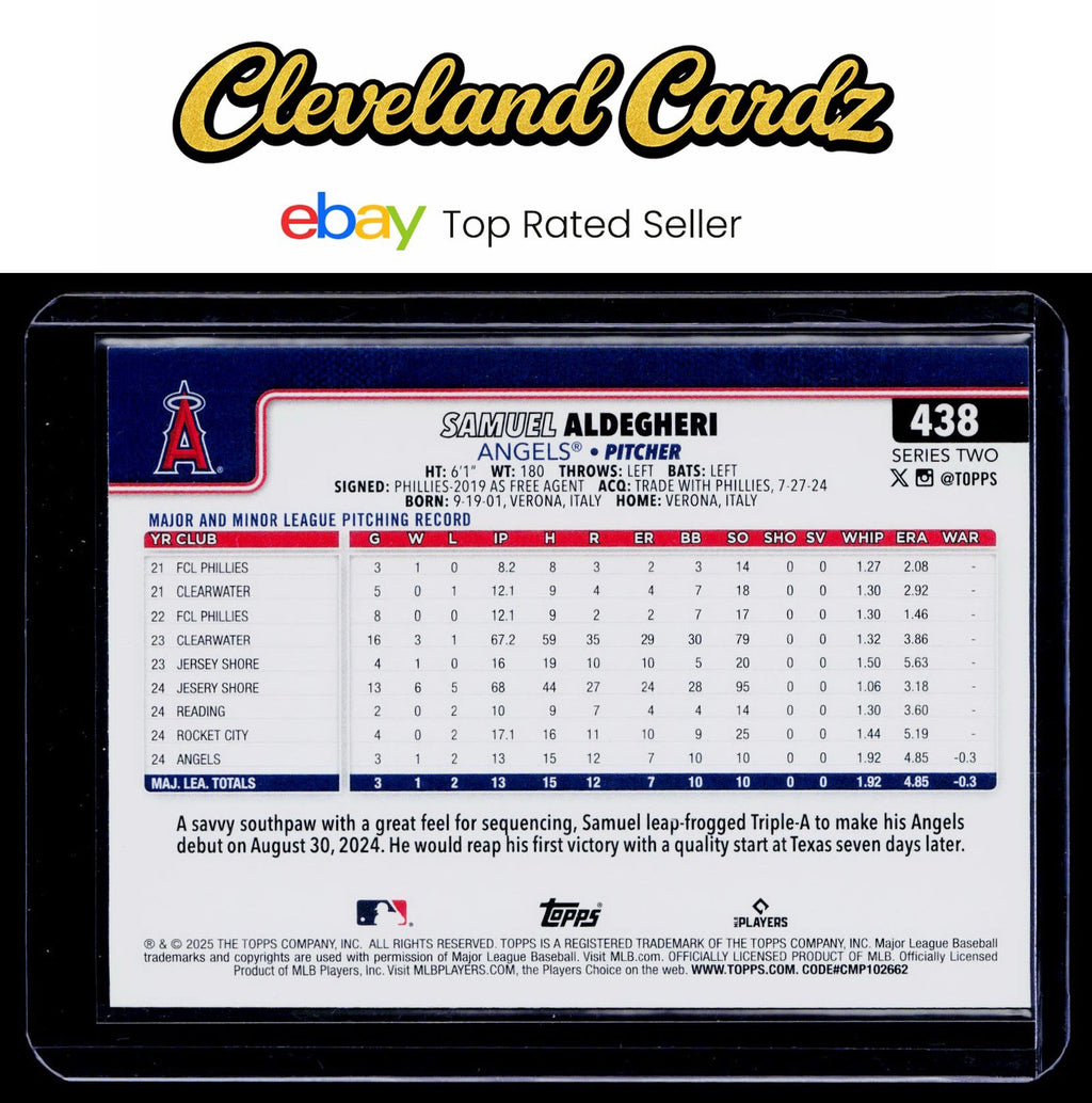 2025 Topps #438 Samuel Aldegheri Rainbow Foil
