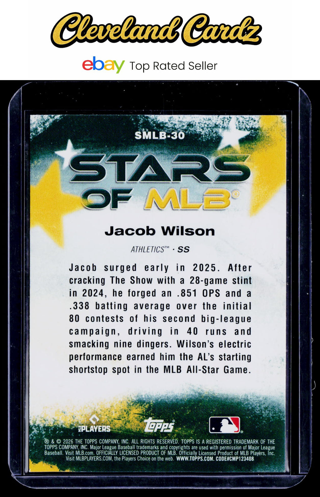 2026 Topps #SMLB-30 Jacob Wilson Stars of MLB