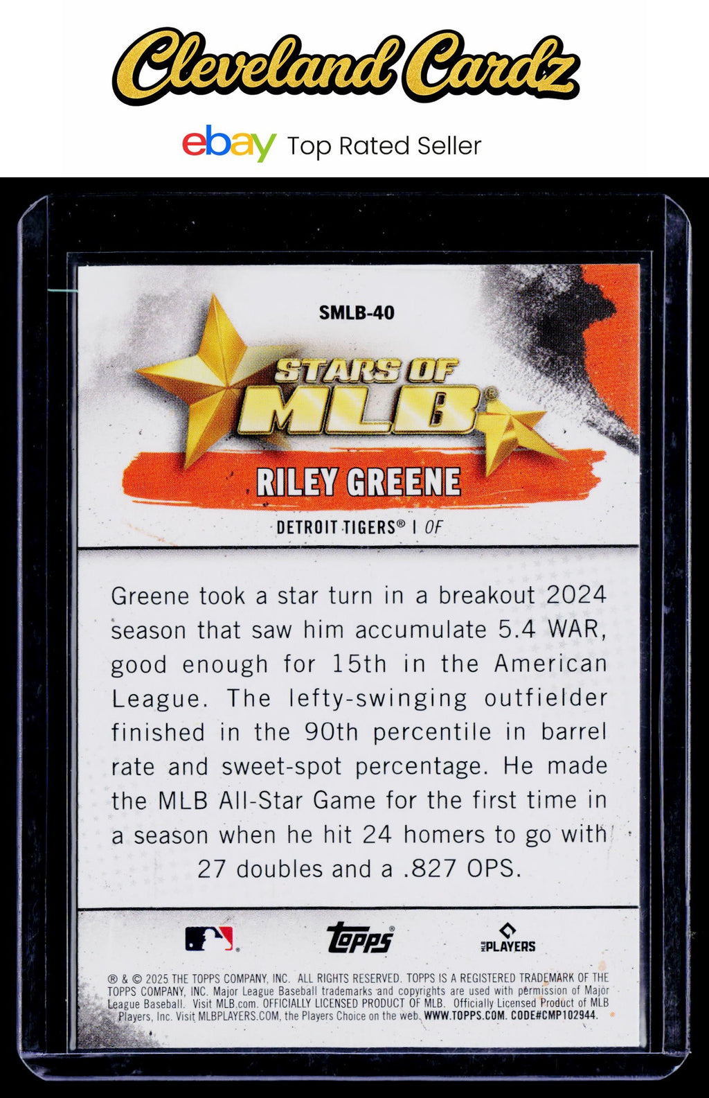 2025 Topps #SMLB-40 Riley Greene Stars of MLB